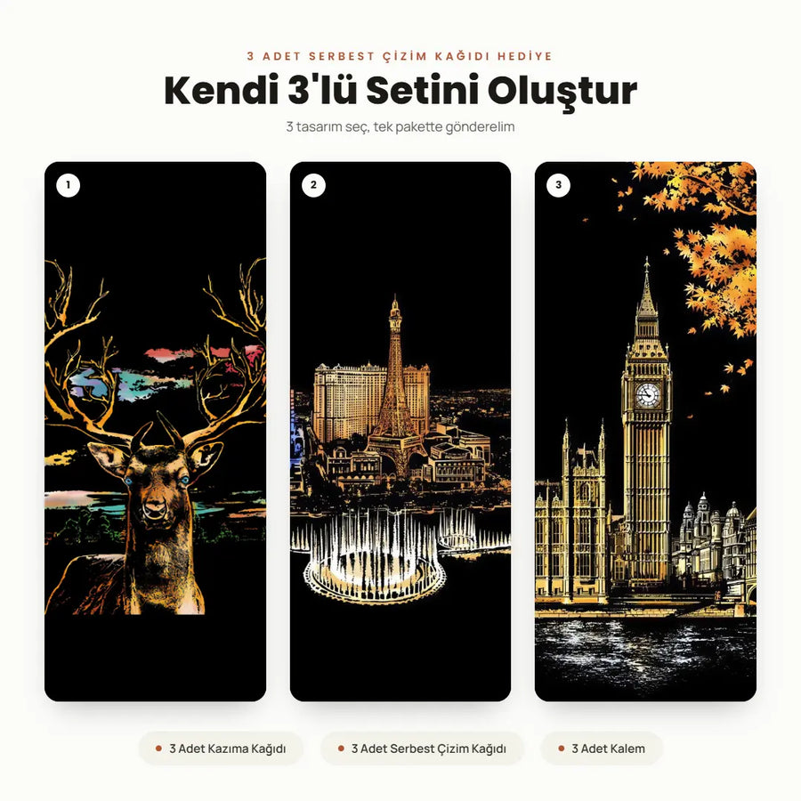 Kendi 3'lü kazıma setinizi oluşturun