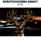 Geyik kazıma sanatı seti - tamamlanmış görünüm