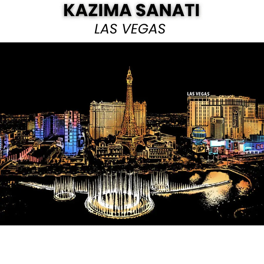 Las Vegas kazıma sanatı seti - tamamlanmış görünüm
