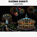 Scratch Kazıma Sanatı | Kazıyarak Çizim Seti | Lunapark  + Serbest Çizim Kağıdı  | 28×40 cm – A3