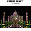 Scratch Kazıma Sanatı | Kazıyarak Çizim Seti | Tac Mahal  + Serbest Çizim Kağıdı  | 28×40 cm – A3