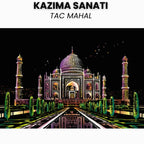 Tac Mahal kazıma sanatı seti - tamamlanmış görünüm