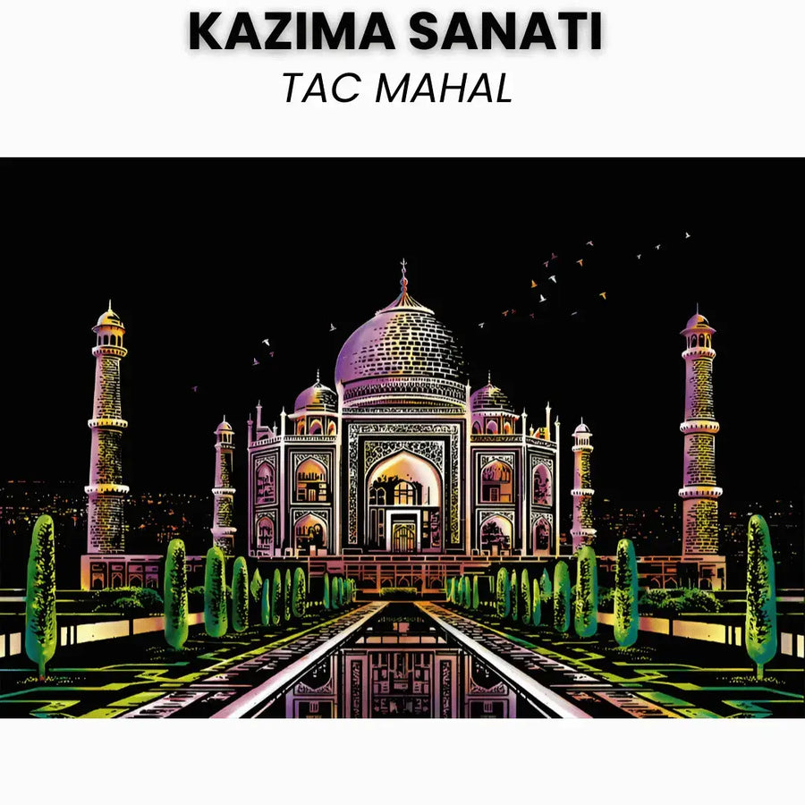 Tac Mahal kazıma sanatı seti - tamamlanmış görünüm