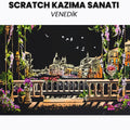 Scratch Kazıma Sanatı | Kazıyarak Çizim Seti | Venedik + Serbest Çizim Kağıdı | 28×40 cm – A3