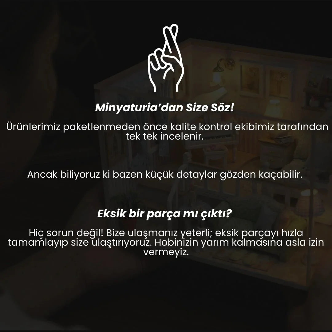Sıcak Yuva minyatür maket loft seti