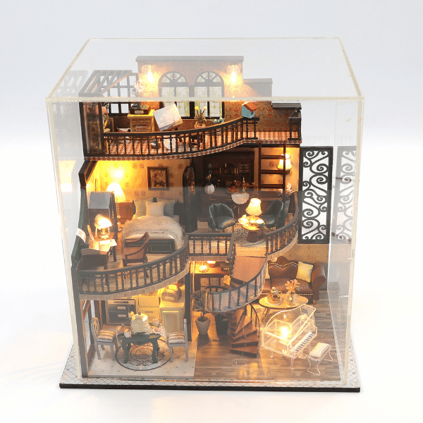 Hayal Konağı | Kendin Yap Minyatür Villa | Minyatür Maket Seti | Ahşap Hobi Seti | LED Işıklı 3D Puzzle