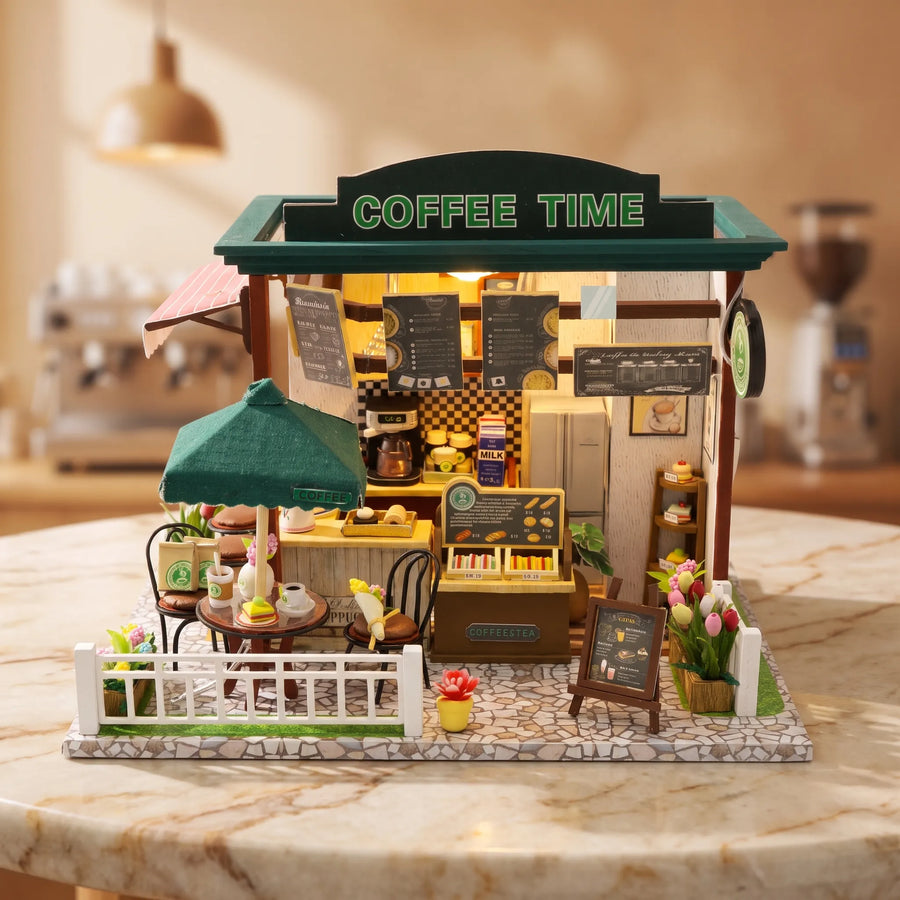 Kahve Zamanı minyatür maket kafe seti