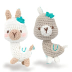 Sevimli lama amigurumi örgü kiti - iki lama figürü