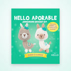 Hello Adorable lama amigurumi ambalajı