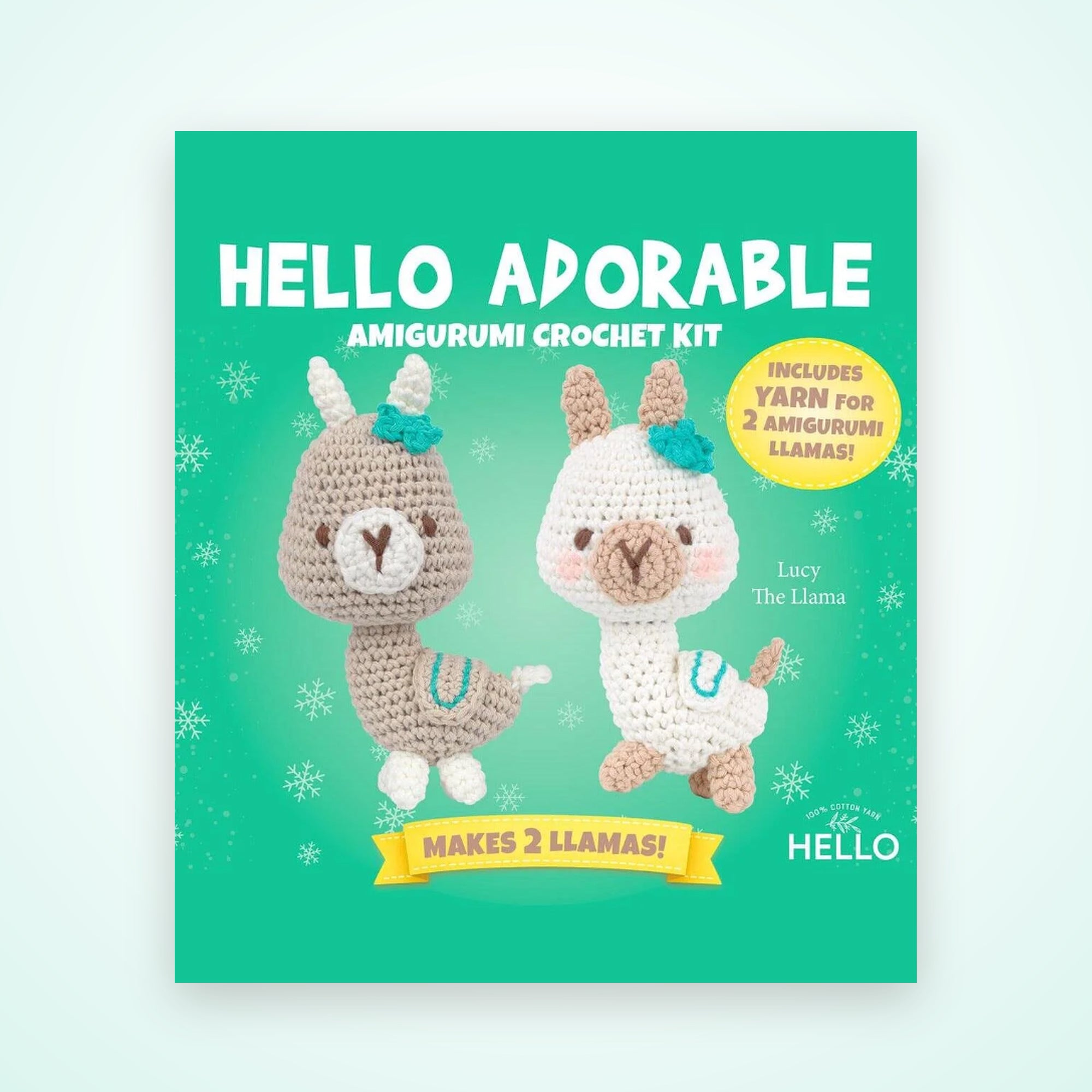Hello Adorable lama amigurumi ambalajı