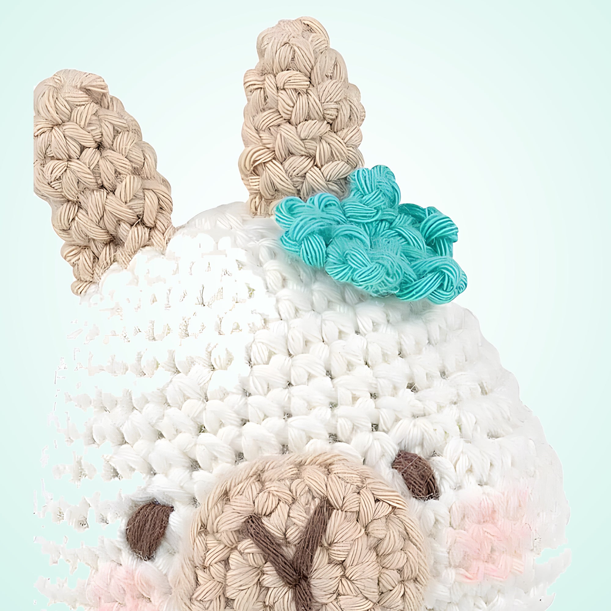 Amigurumi lama örgü dokusu detay