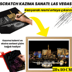 Las Vegas kazıma sanatı seti - siyah yüzeyden ortaya çıkan renkli detay