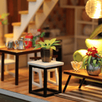 Modern Loft minyatür maket - iç mekan detayı