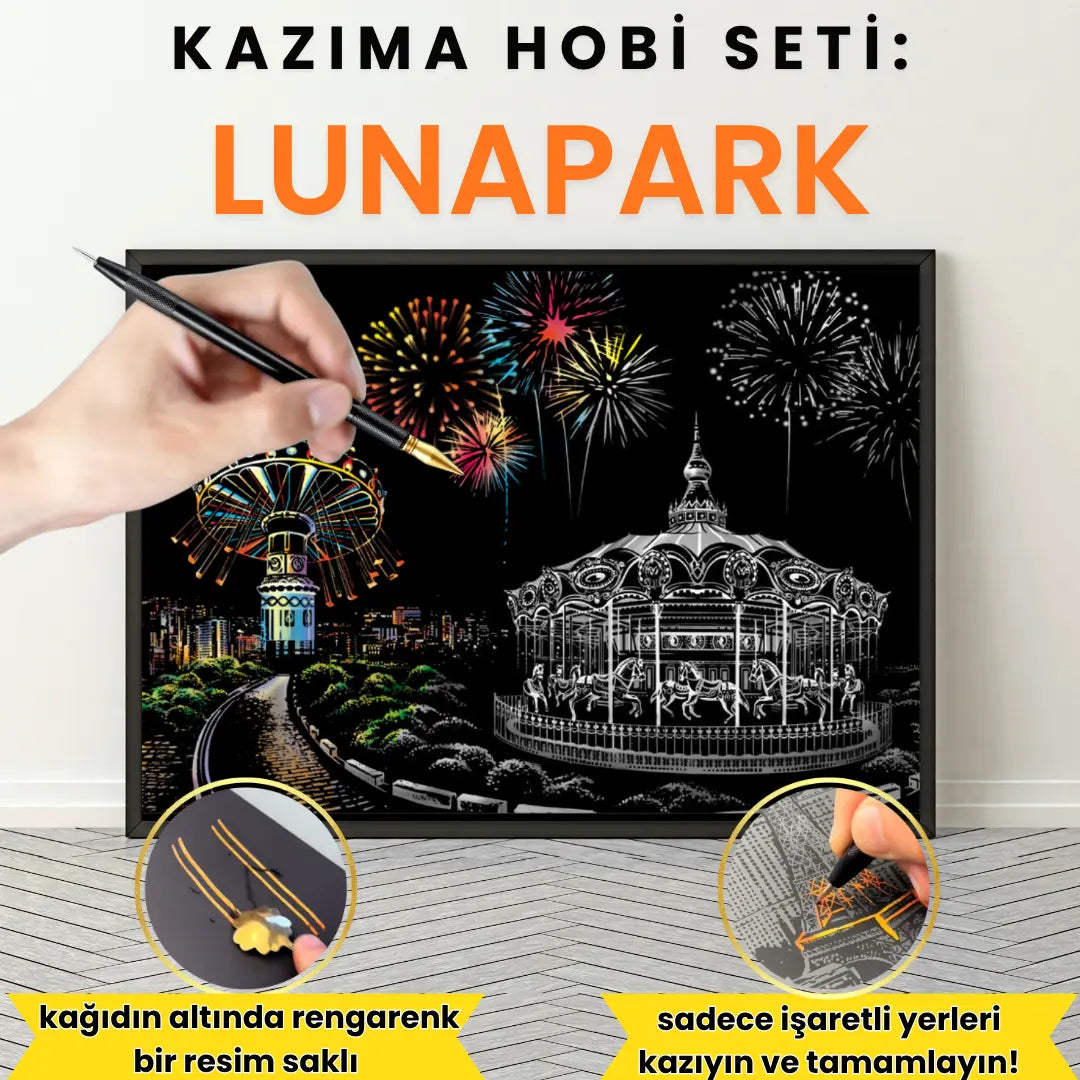 Kazıma Setleri - Kazıma Kalemi ve Serbest Çizim Kağıdı Hediyeli