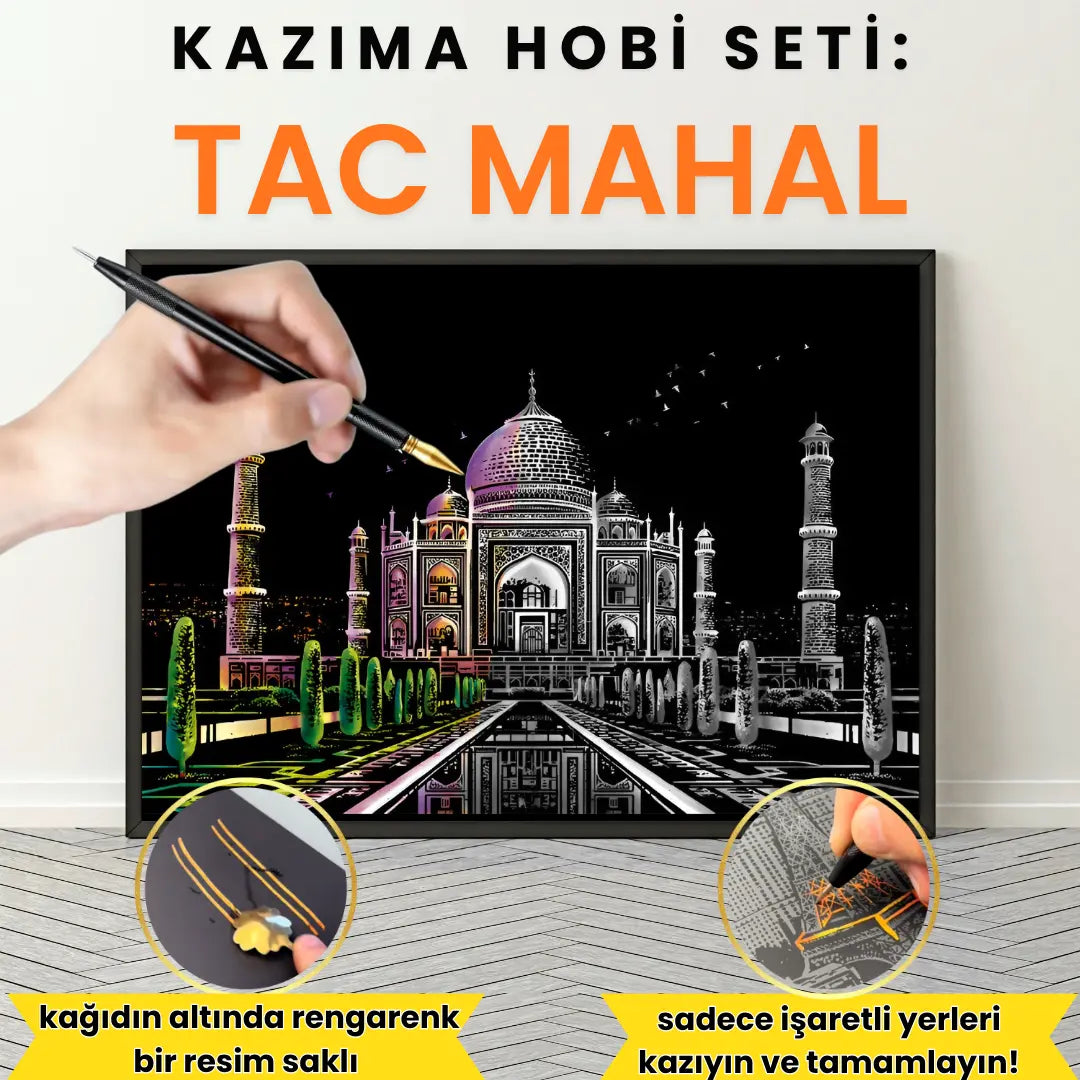 Kazıma Setleri - Kazıma Kalemi ve Serbest Çizim Kağıdı Hediyeli