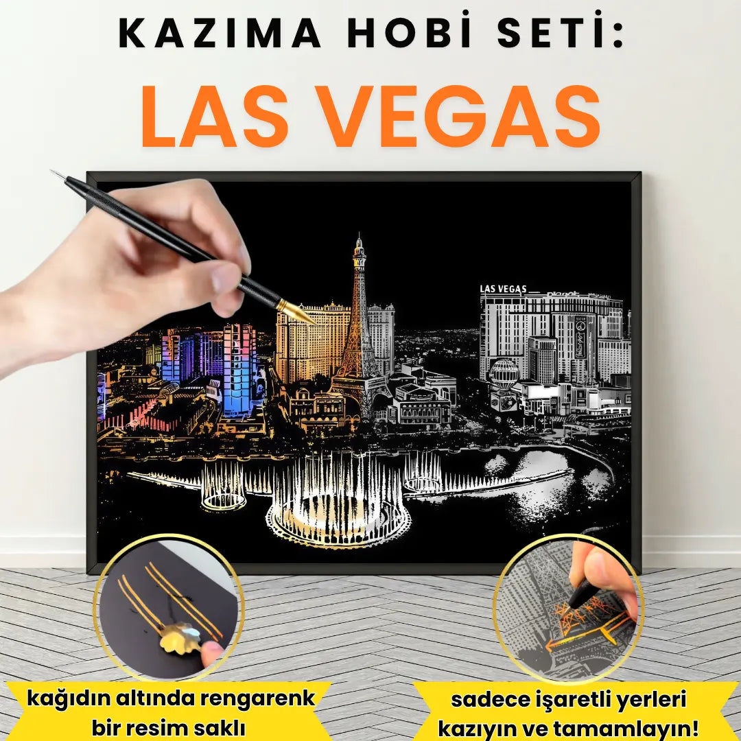 Kazıma Setleri - Kazıma Kalemi ve Serbest Çizim Kağıdı Hediyeli