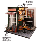 Nostalji Kafe minyatür maket kafe seti
