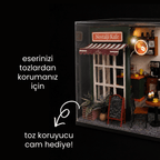 Nostalji Kafe minyatür maket kafe seti