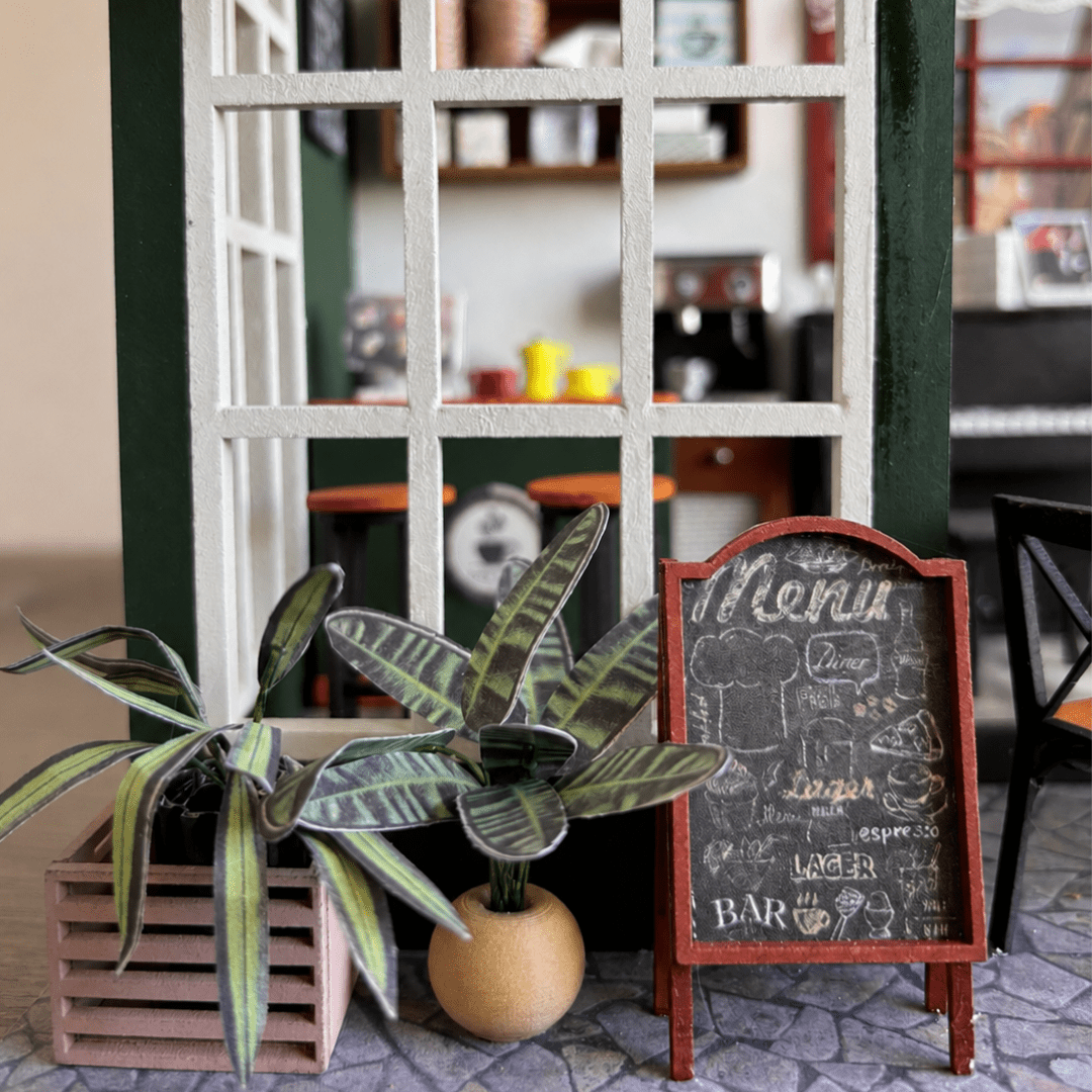 Nostalji Kafe minyatür maket kafe seti