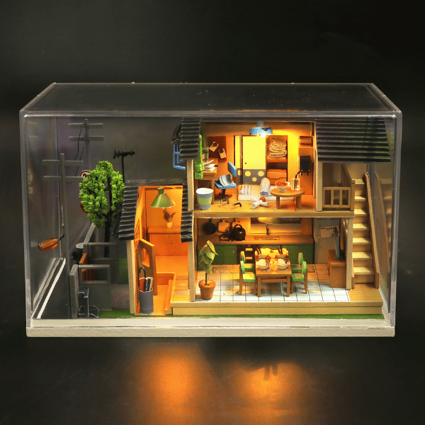 Seen'in Evi | Kendin Yap Minyatür Ev | Minyatür Maket Seti | Ahşap Hobi Seti | LED Işıklı 3D Puzzle