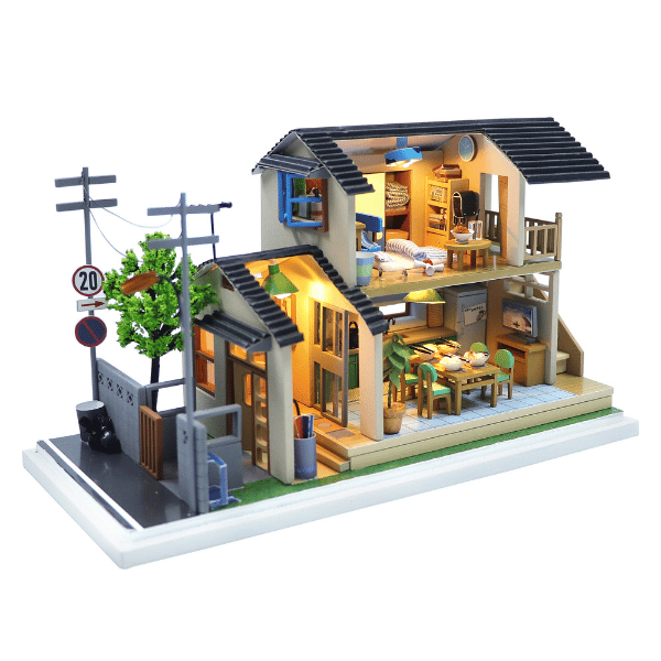 Seen'in Evi | Kendin Yap Minyatür Ev | Minyatür Maket Seti | Ahşap Hobi Seti | LED Işıklı 3D Puzzle