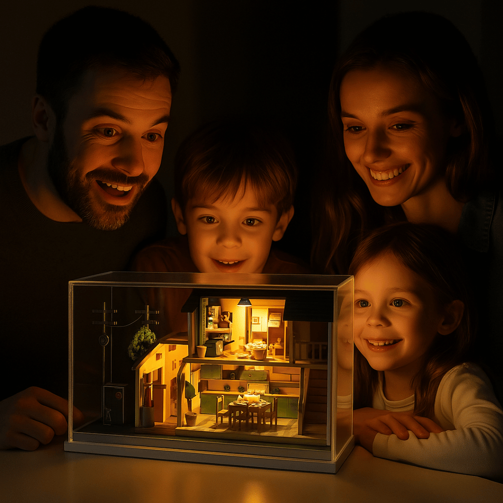 Seen'in Evi | Kendin Yap Minyatür Ev | Minyatür Maket Seti | Ahşap Hobi Seti | LED Işıklı 3D Puzzle