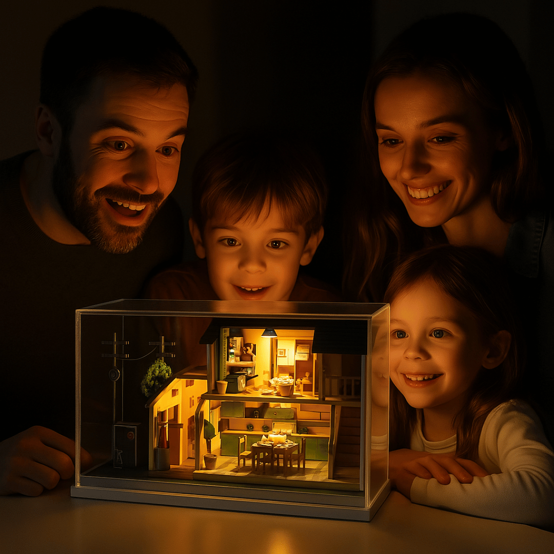 Seen'in Evi | Kendin Yap Minyatür Ev | Minyatür Maket Seti | Ahşap Hobi Seti | LED Işıklı 3D Puzzle