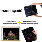 Tac Mahal kazıma sanatı seti - paket içeriği