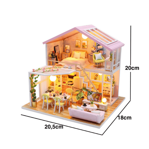 Tatlı Anı | Kendin Yap Minyatür Ev | Minyatür Hobi Seti | Ahşap Maket Ev | LED Işıklı 3D Puzzle
