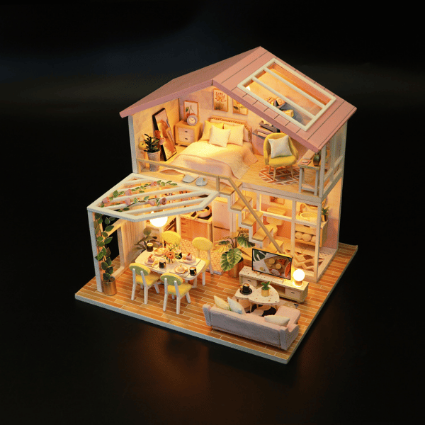 Tatlı Anı | Kendin Yap Minyatür Ev | Minyatür Hobi Seti | Ahşap Maket Ev | LED Işıklı 3D Puzzle