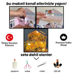Tatlı Anı minyatür maket - LED ışıkları açık görünüm