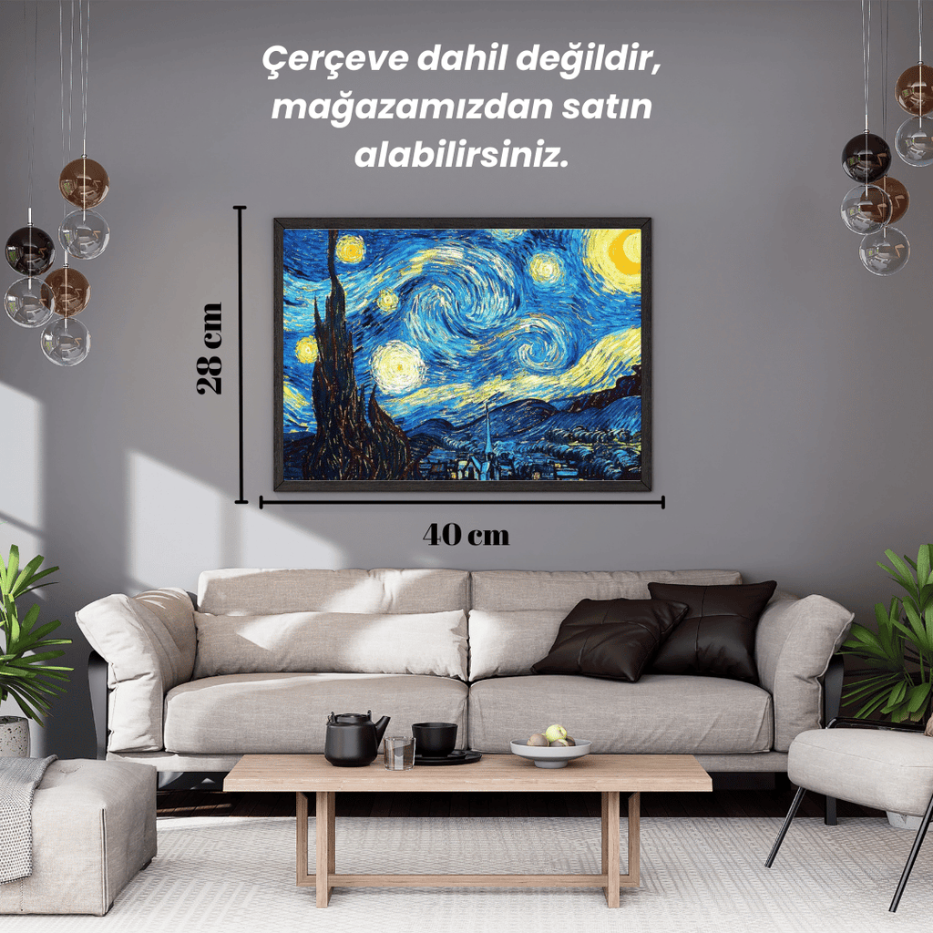 Scratch Kazıma Sanatı | Kazıyarak Çizim Seti | Van Gogh Eserleri 4’lü Set | 28x40 cm - A3