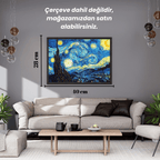 Van Gogh Eserleri 4'lü kazıma seti - Rhône Üzerinde Yıldızlı Gece tasarımı