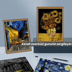 Van Gogh Eserleri 4'lü kazıma seti - paket içeriği
