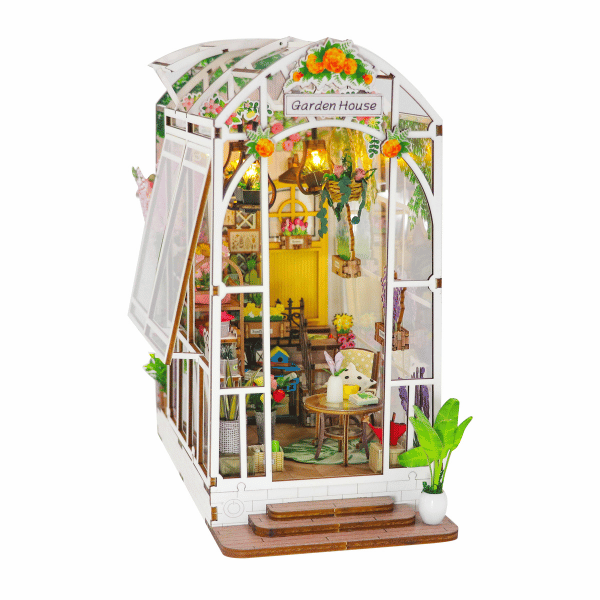 Yeşil Mabet | Minyatür Kitap Arası Maketi | Kendin Yap Booknook | Ahşap Hobi Seti | LED Işıklı 3D Puzzle